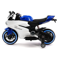 Moderno Kids Street Racer 12V Electric Kids Ride-On Motorcycle | Blue