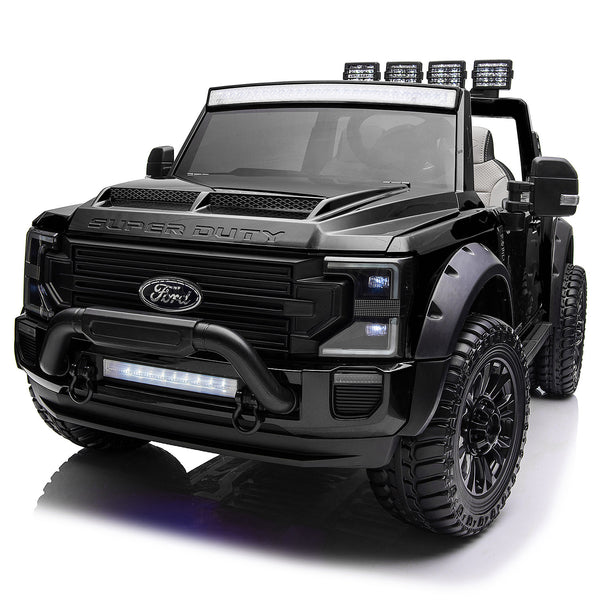 Moderno Kids Ford F450 Custom Edition 24V Kids Ride-On Car Truck with R/C Parental Remote | Black