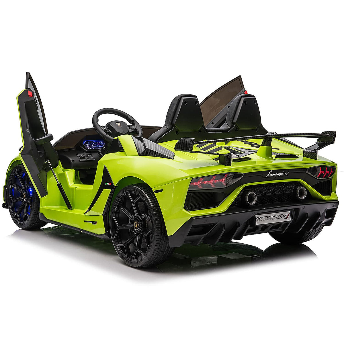 Moderno Kids Lamborghini Aventador SVJ 24V Kids Ride-On Car with R/C Parental Remote | Green