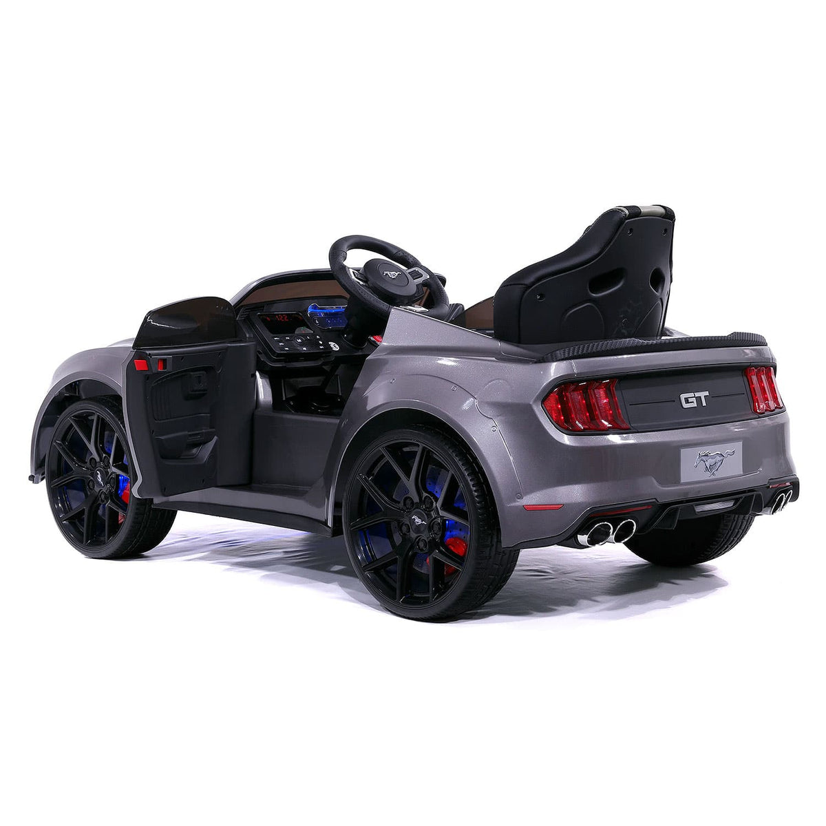 Moderno Kids Ford Mustang GT Custom Edition 12V Kids Ride-On Car with R/C Parental Remote | Gray