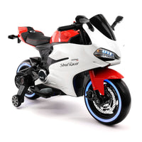 Moderno Kids Street Racer 12V Electric Kids Ride-On Motorcycle | Red