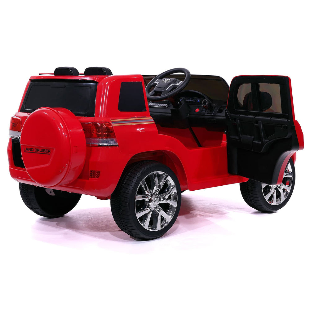 Moderno Kids Toyota Land Cruiser 12V Kids Ride-On Car with R/C Parental Remote | Red