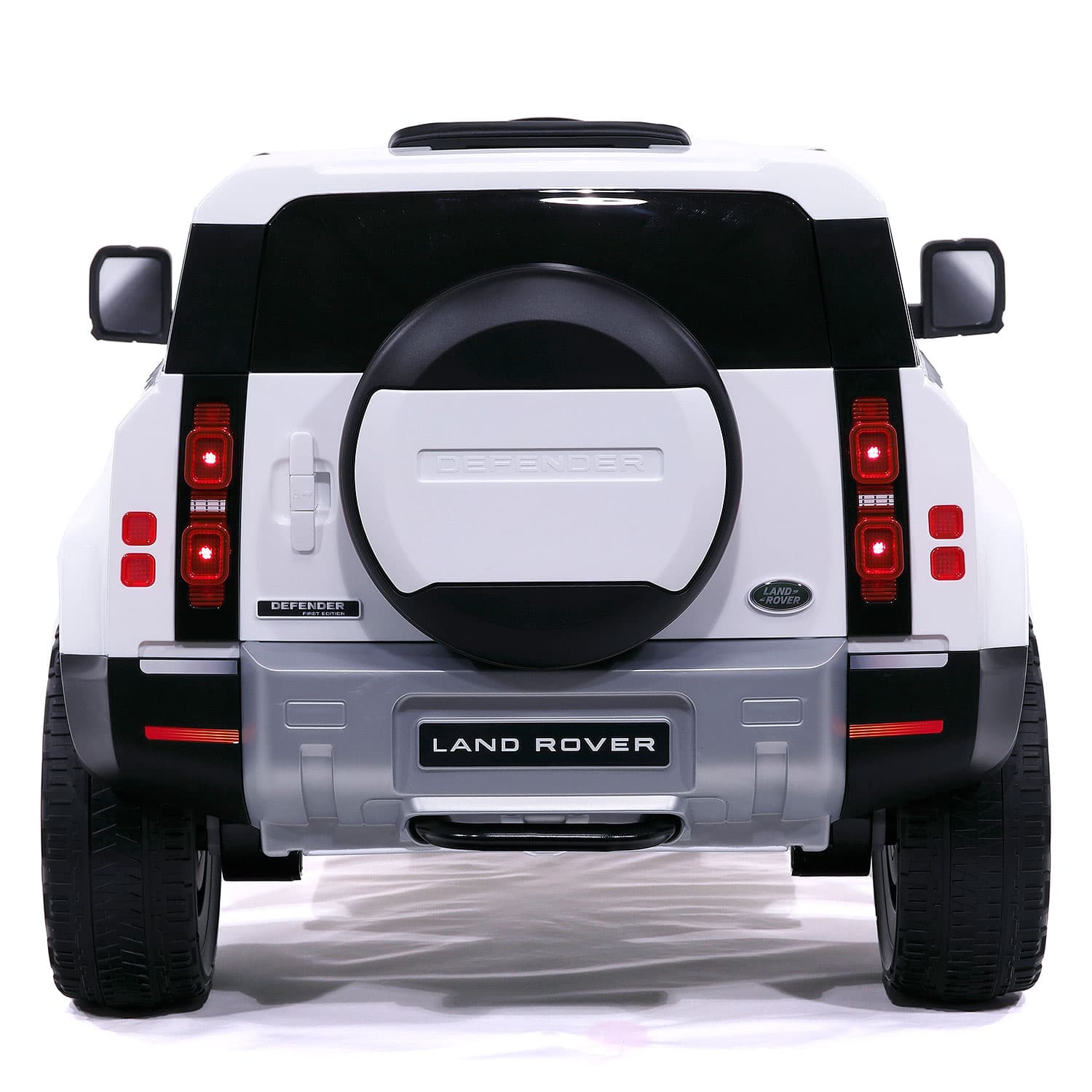 Moderno Kids Land Rover Defender 12V Kids Ride-On Car with R/C Parental Remote | White