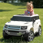 Land Rover Defender 12V Kids Ride-On Car with R/C Parental Remote | White