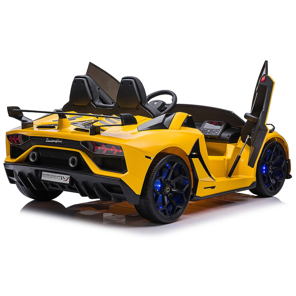 Moderno Kids Lamborghini Aventador SVJ 24V Kids Ride-On Car with R/C Parental Remote | Yellow