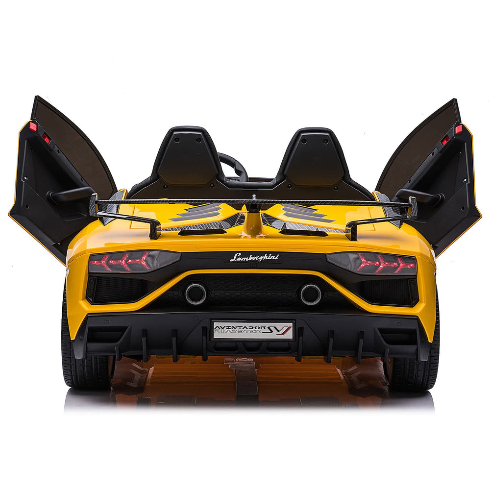 Moderno Kids Lamborghini Aventador SVJ 24V Kids Ride-On Car with R/C Parental Remote | Yellow