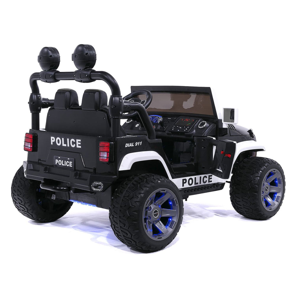 Moderno Kids Trail Explorer 24V Kids Ride-On Car Truck with R/C Parental Remote | Police