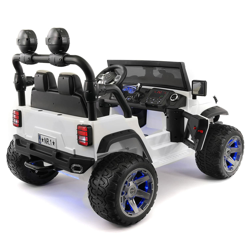 Trail Explorer 24V Children Ride On Car Truck with R C Parental Remote White