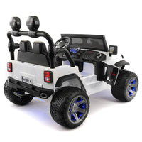 Moderno Kids Trail Explorer 24V Kids Ride-On Car Truck with R/C Parental Remote | White