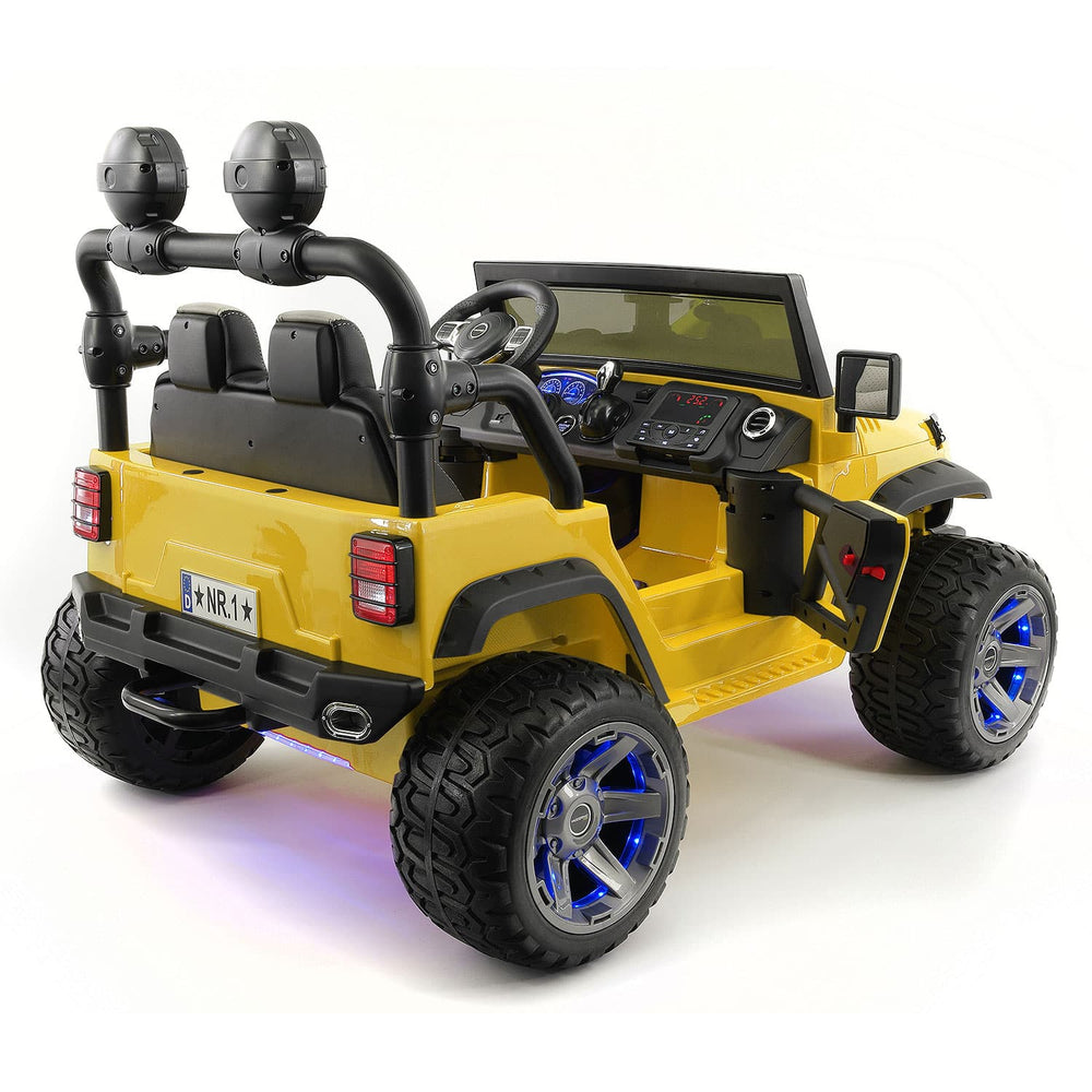 Moderno Kids Trail Explorer 24V Kids Ride-On Car Truck with R/C Parental Remote | Yellow