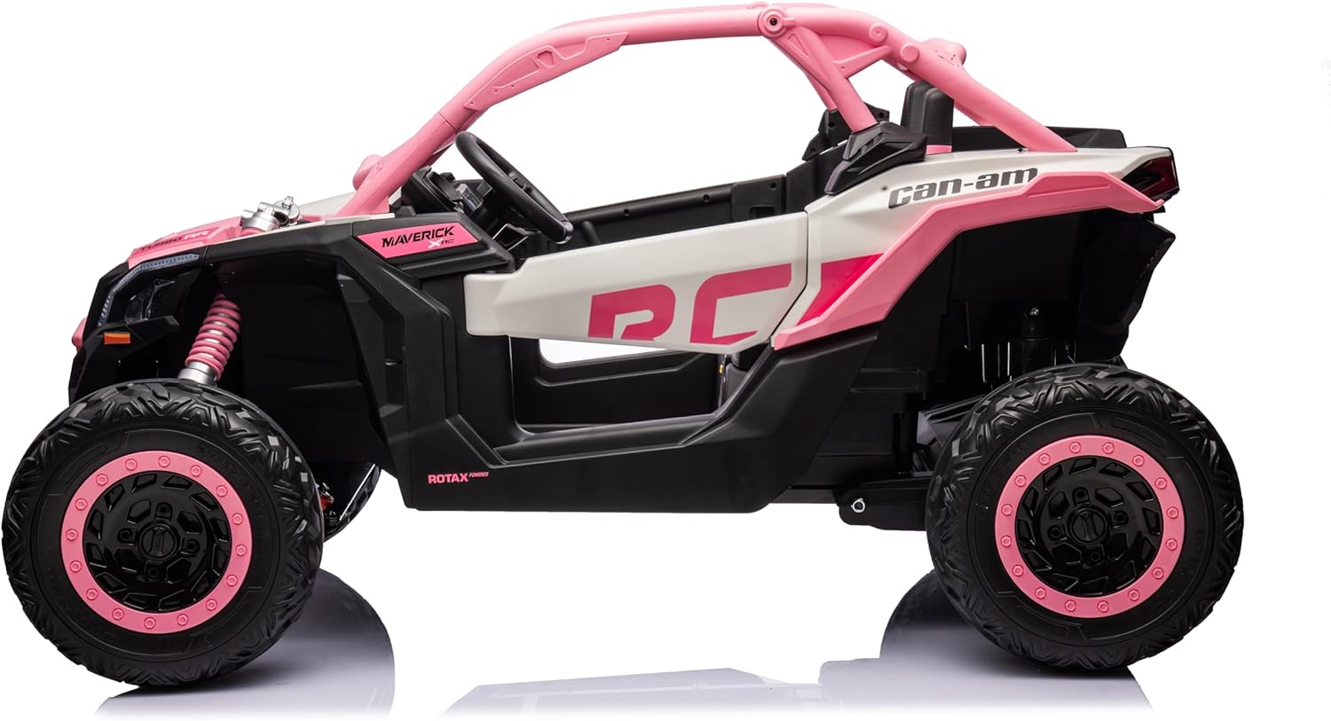 Moderno Kids Can-Am Maverick Custom Edition 24V Kids Ride-On UTV Buggy Car | Rose Pink