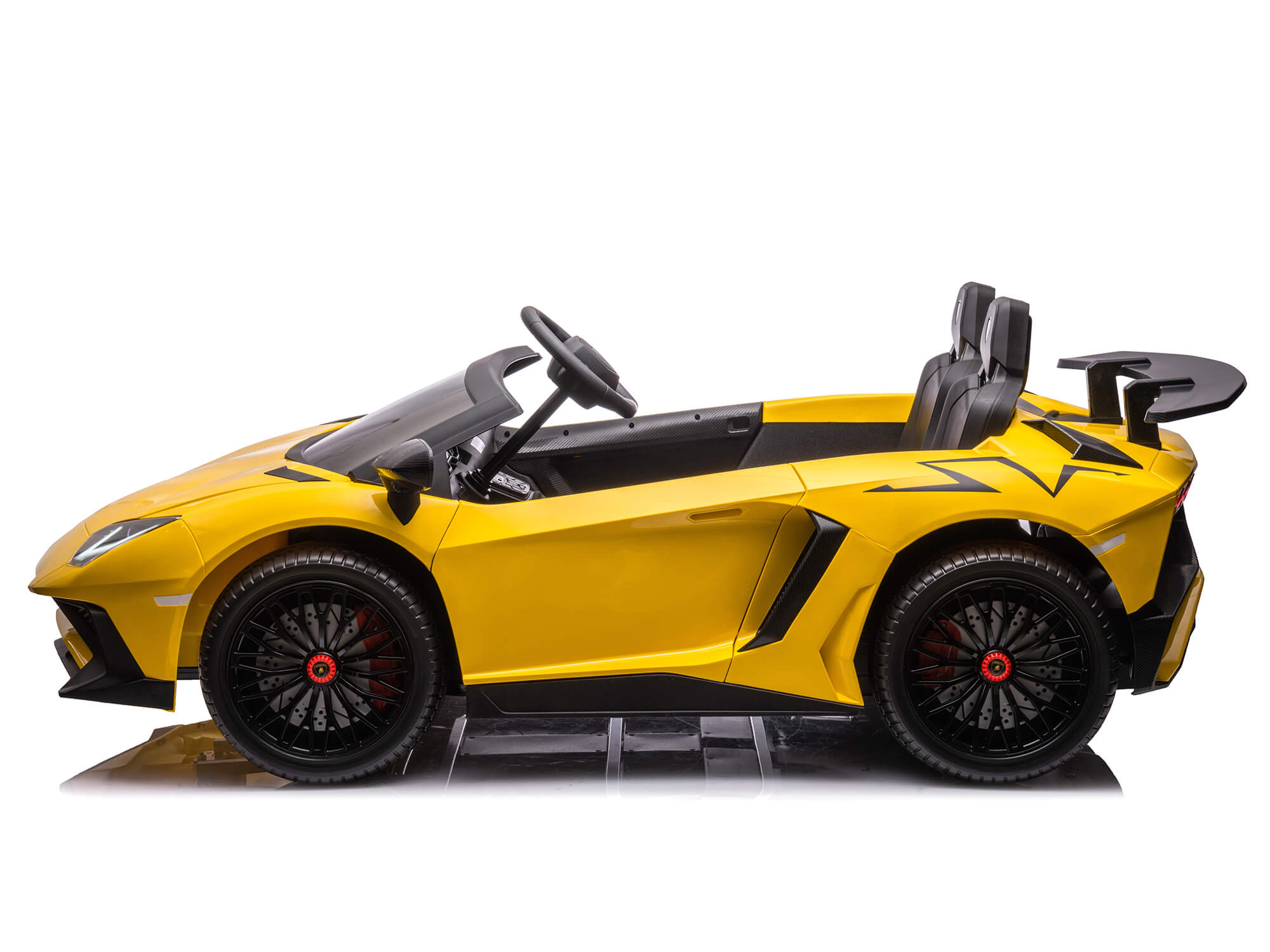 Moderno Kids Lamborghini Aventador XXL 24V Big Kids Ride-On Car | Yellow
