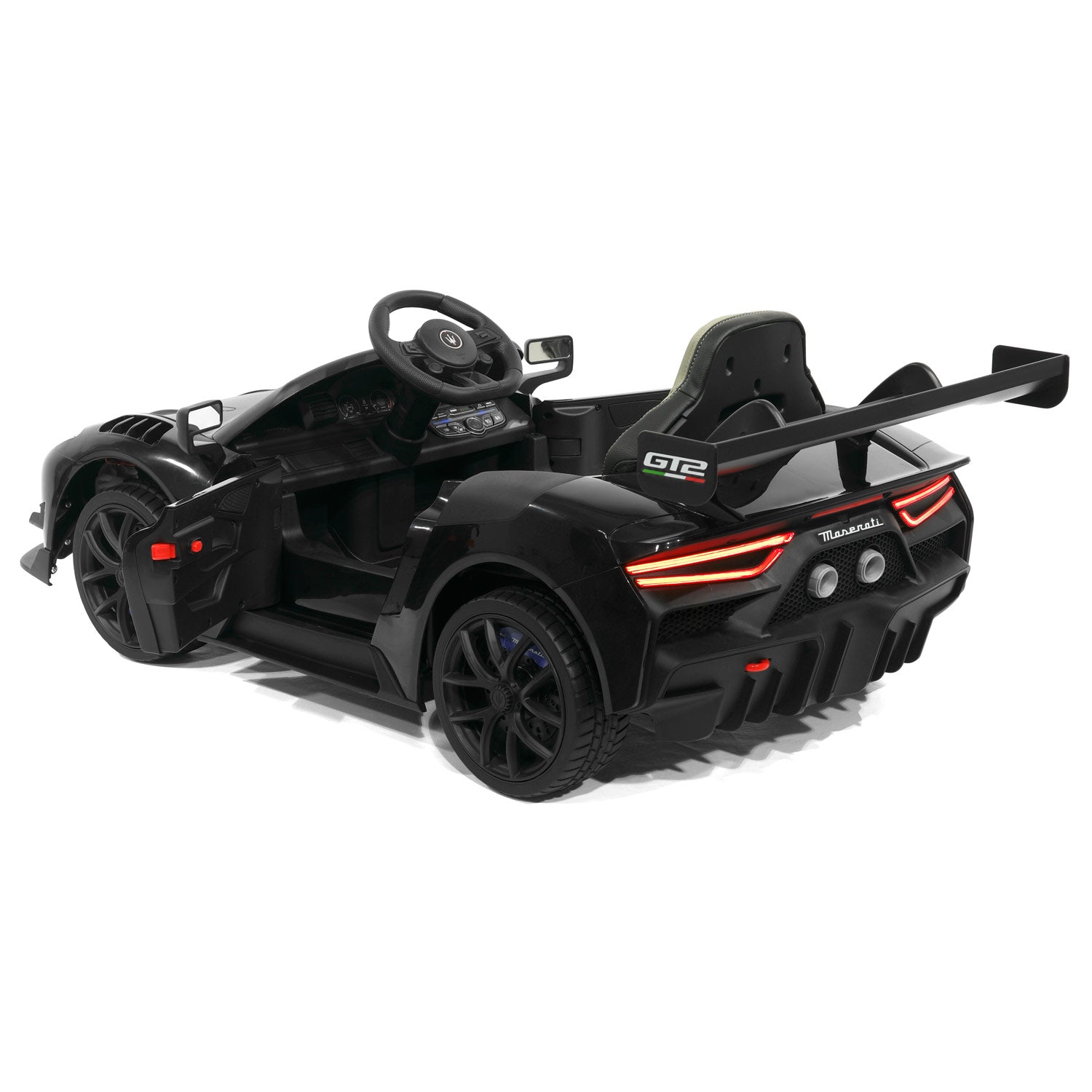 Moderno Kids Maserati GT2 24V Kids Ride-On Car with R/C Parental Remote | Black