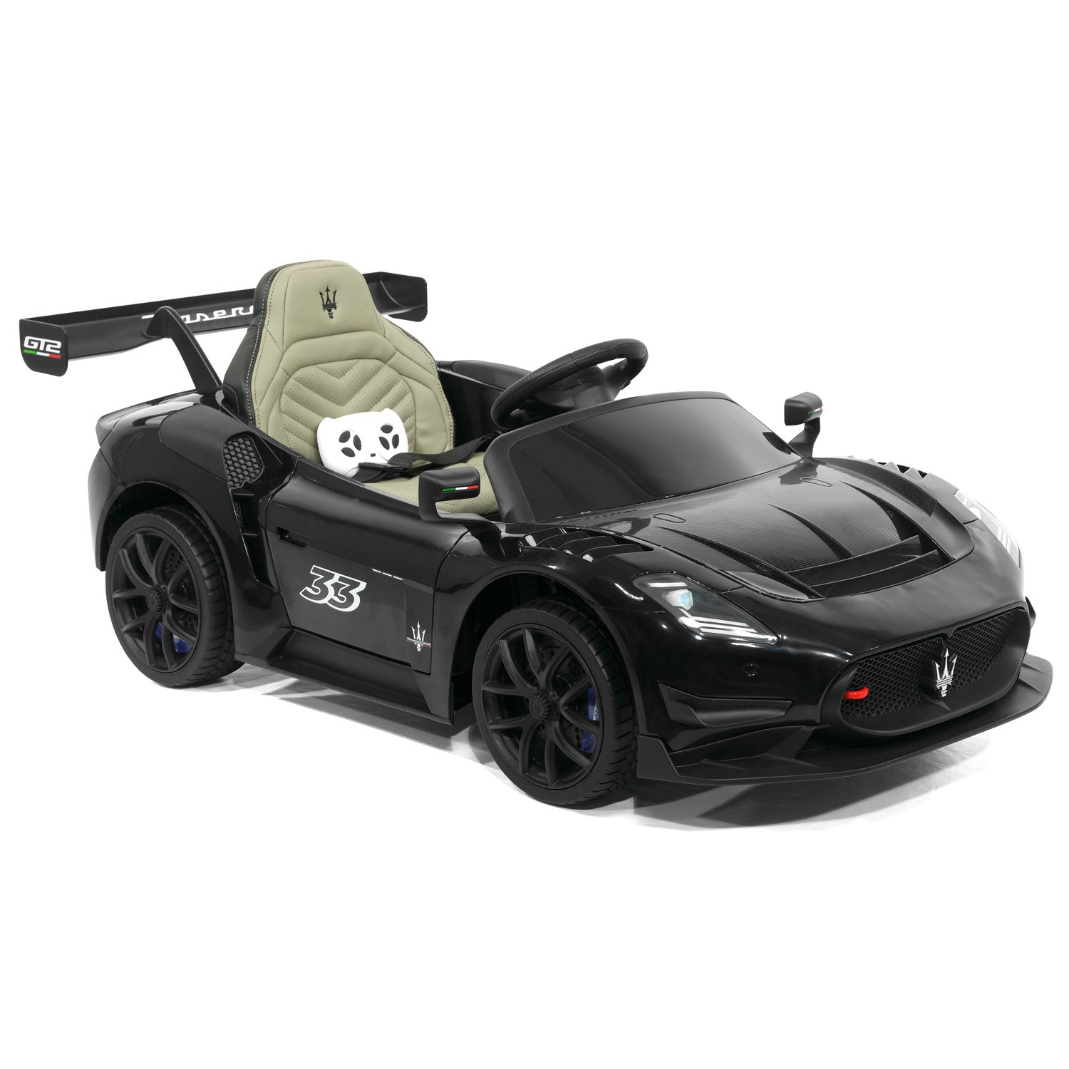 Moderno Kids Maserati GT2 24V Kids Ride-On Car with R/C Parental Remote | Black