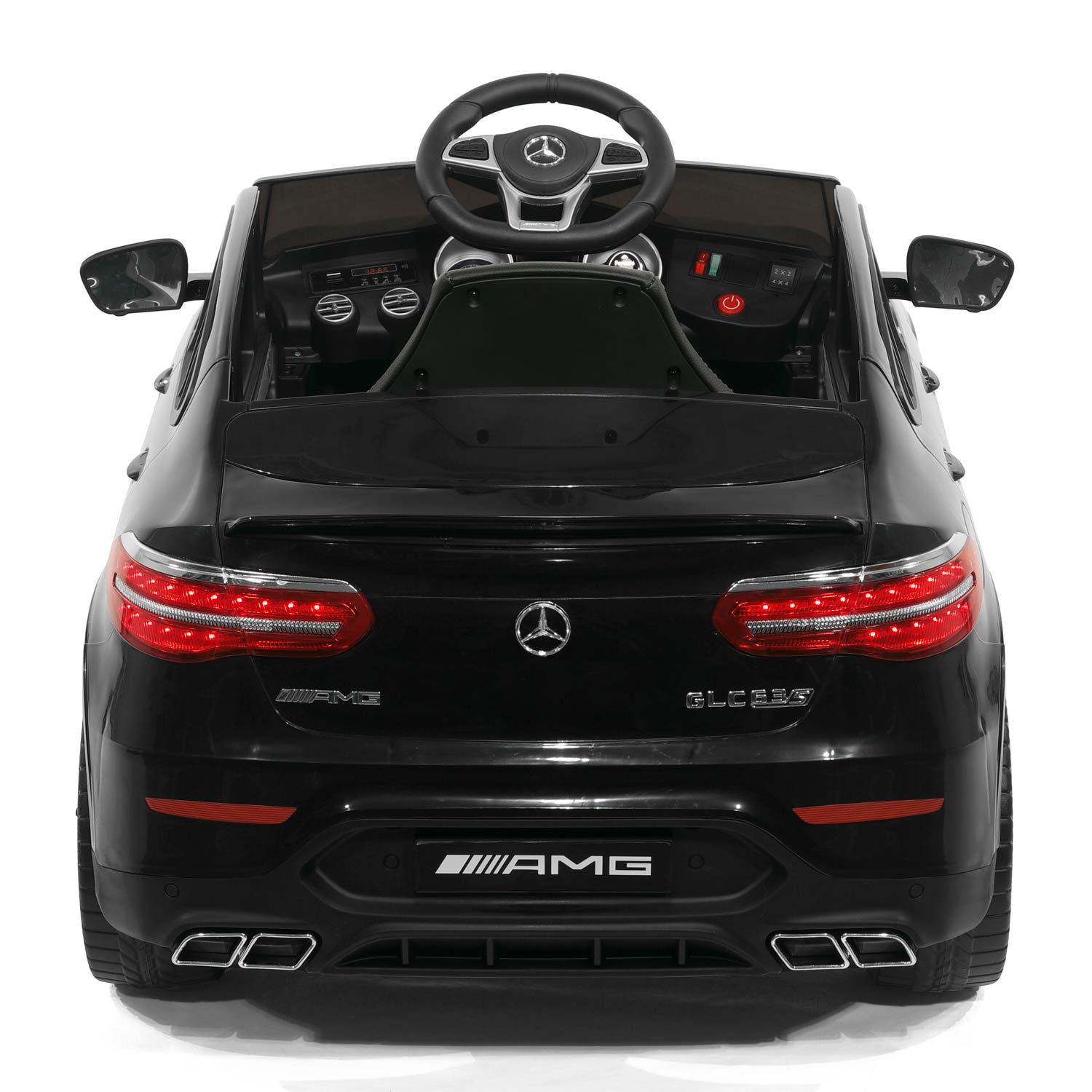 Moderno Kids Mercedes AMG GLC 63S 12V 4WD Kids Ride-On Car with R/C Parental Remote | Black