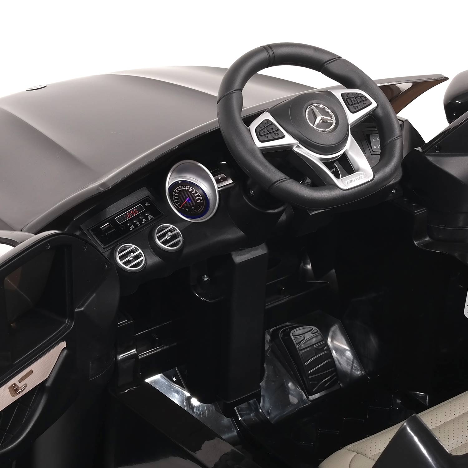 Moderno Kids Mercedes AMG GLC 63S 12V 4WD Kids Ride-On Car with R/C Parental Remote | Black