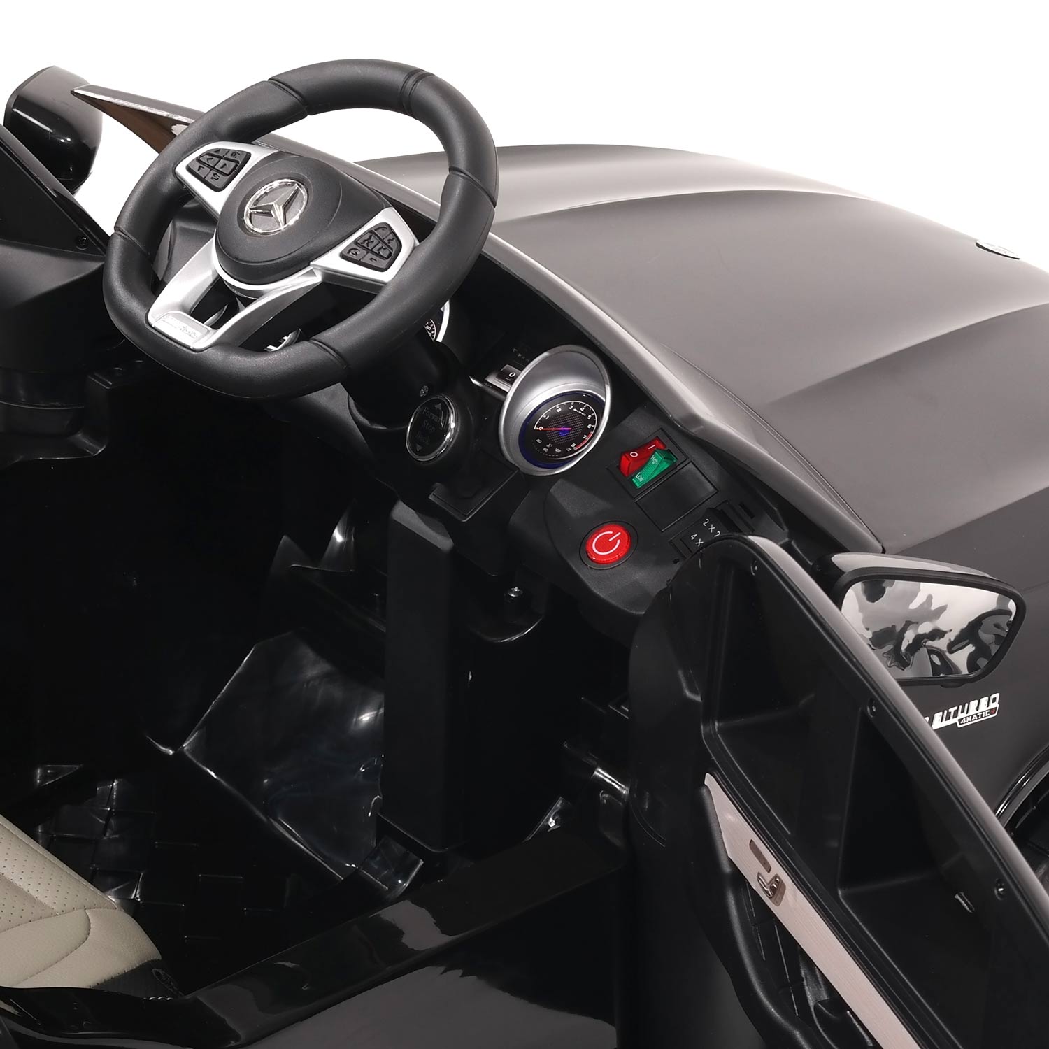 Moderno Kids Mercedes AMG GLC 63S 12V 4WD Kids Ride-On Car with R/C Parental Remote | Black