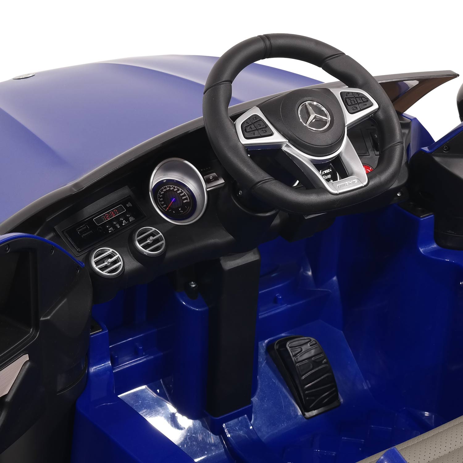 Moderno Kids Mercedes AMG GLC 63S 12V 4WD Kids Ride-On Car with R/C Parental Remote | Blue