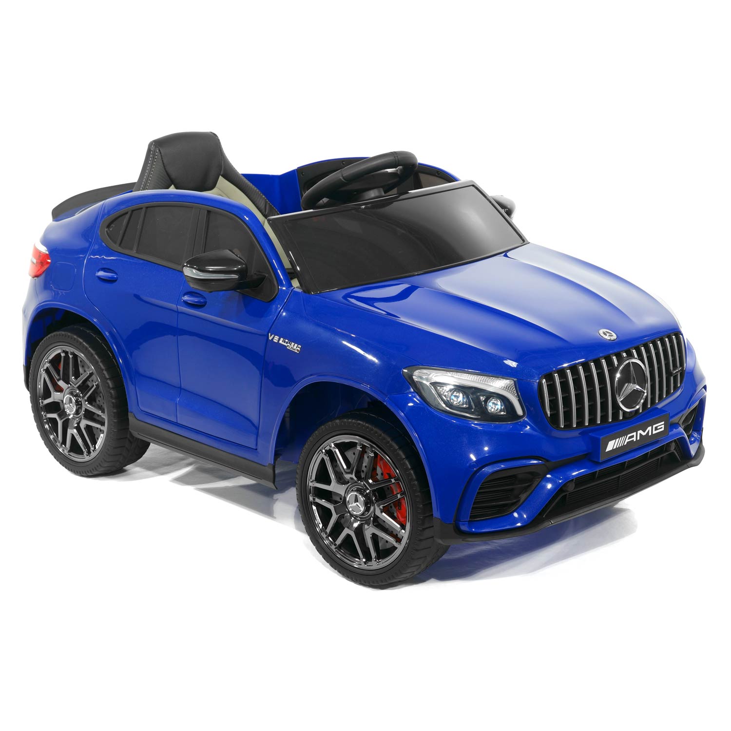 Moderno Kids Mercedes AMG GLC 63S 12V 4WD Kids Ride-On Car with R/C Parental Remote | Blue
