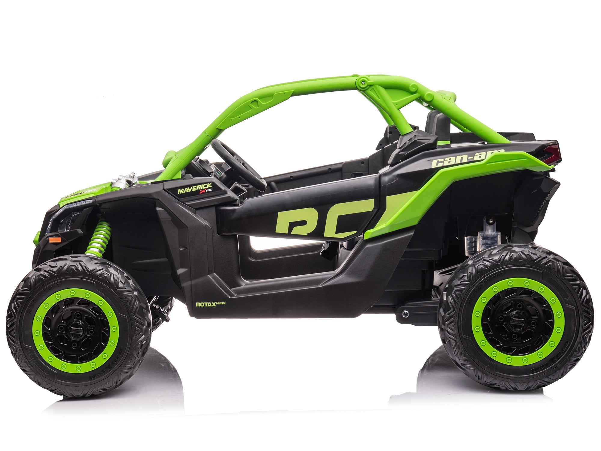 Moderno Kids Can-Am Maverick Custom Edition 24V Kids Ride-On UTV Buggy Car | Green