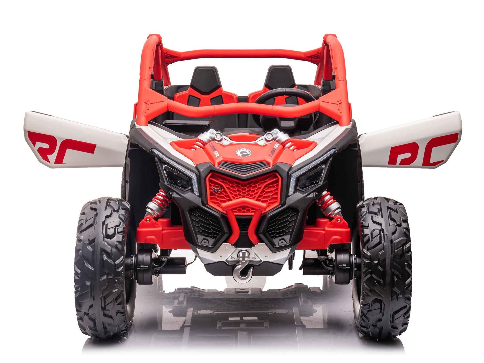 Moderno Kids Can-Am Maverick Custom Edition 24V Kids Ride-On UTV Buggy Car | Red