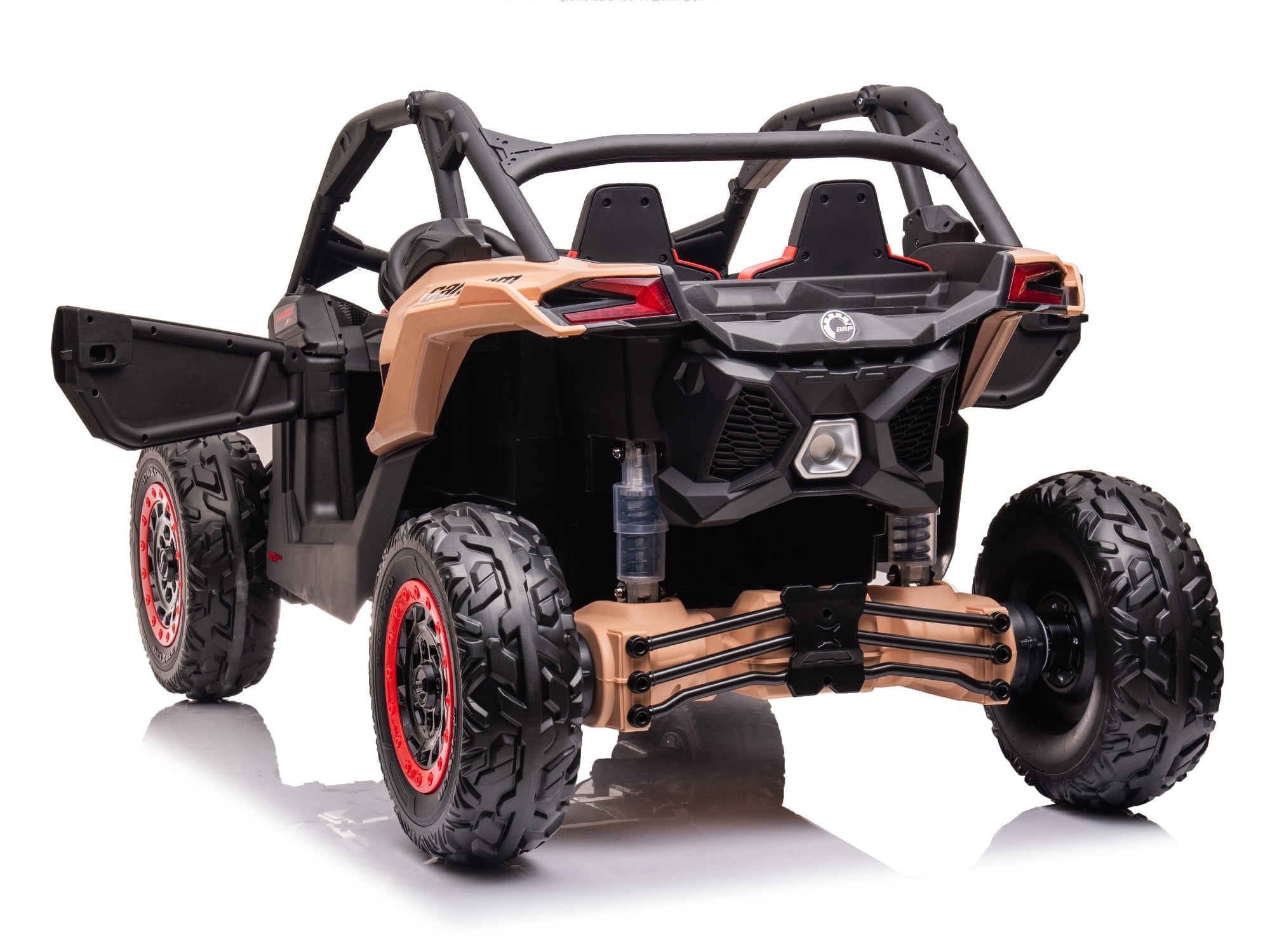 Moderno Kids Can-Am Maverick Custom Edition 24V Kids Ride-On UTV Buggy Car | Desert Tan