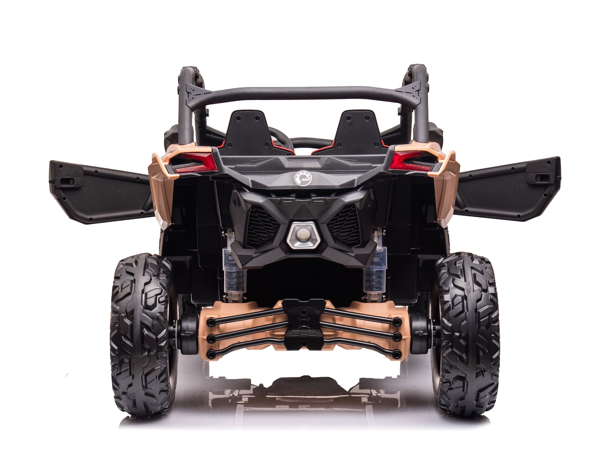 Moderno Kids Can-Am Maverick Custom Edition 24V Kids Ride-On UTV Buggy Car | Desert Tan