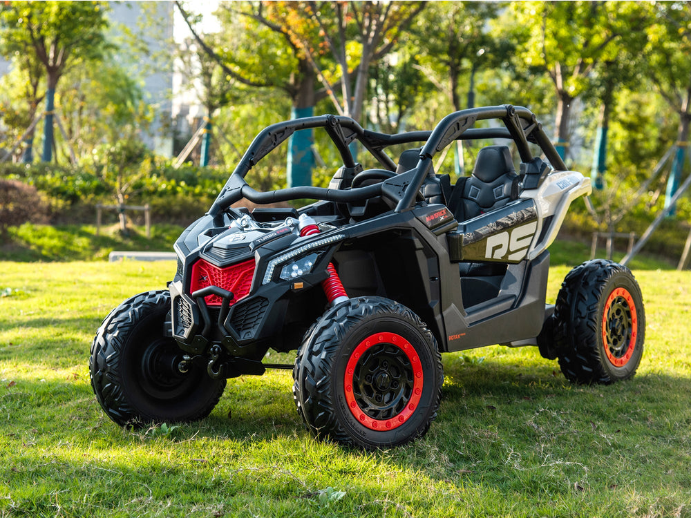 Moderno Kids Can-Am Maverick Custom Edition 24V Kids Ride-On UTV Buggy Car | Desert Tan
