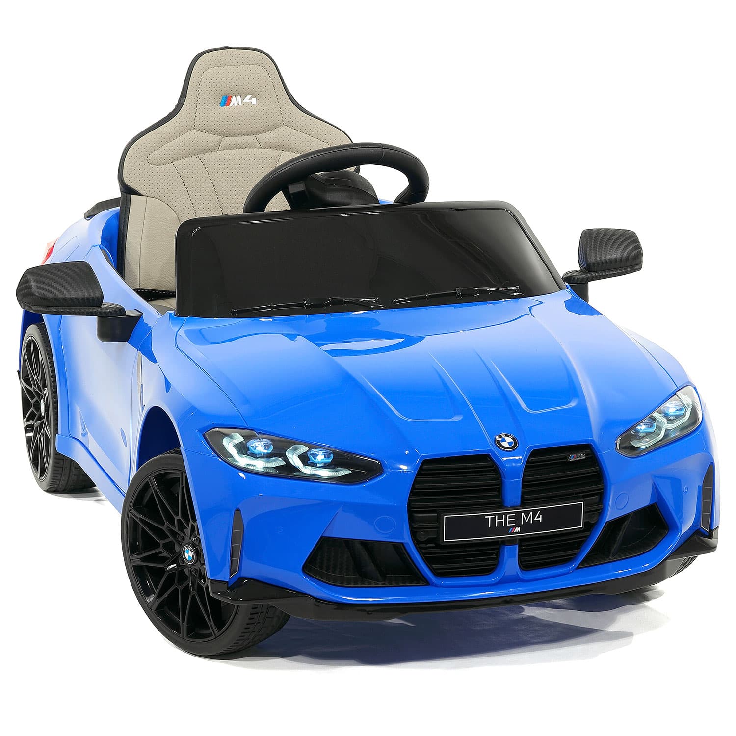 BMW M4 12V Kids Ride-On Car with R/C Parental Remote Blue