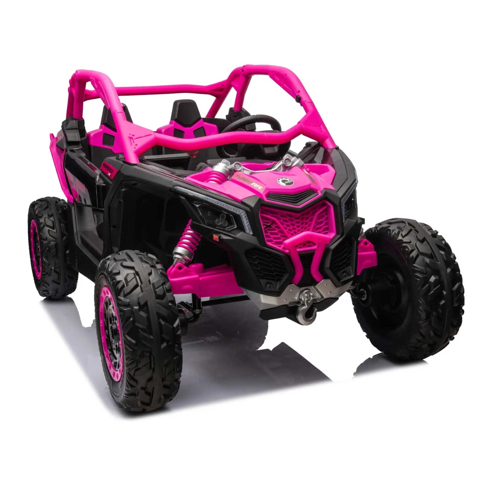 Moderno Kids Can-Am Maverick Custom Edition 24V Kids Ride-On UTV Buggy Car | Deep Pink