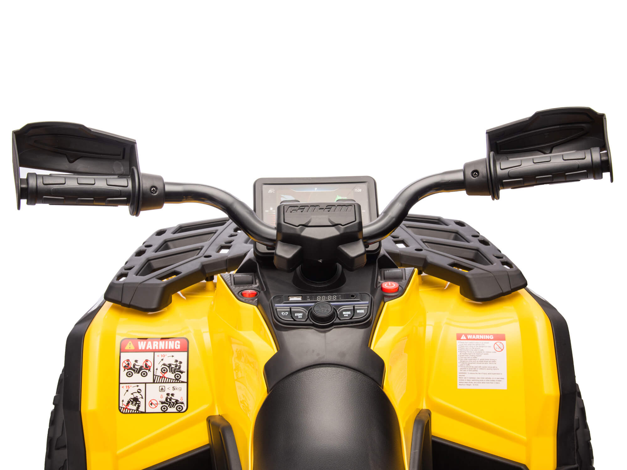 Moderno Kids Can-Am Outlander 24V 4WD Kids Ride-On ATV Quad | Yellow