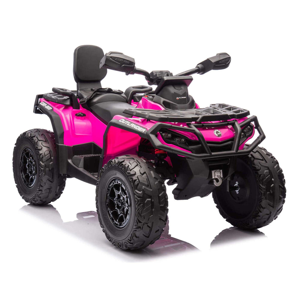 Moderno Kids Can-Am Outlander 24V 4WD Kids Ride-On ATV Quad | Deep Pink