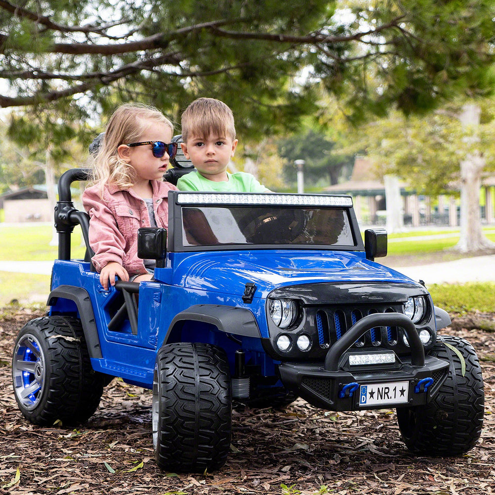 Moderno Kids Trail Explorer 24V Kids Ride-On Car Truck with R/C Parental Remote | Blue