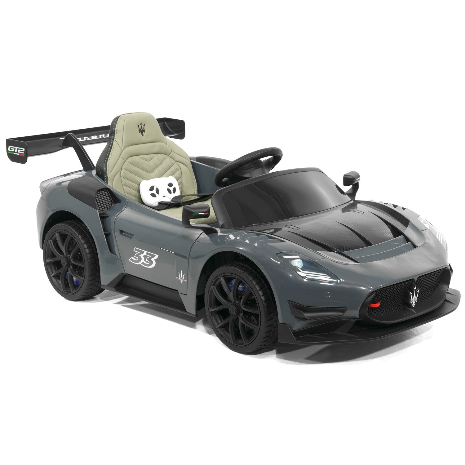 Moderno Kids Maserati GT2 24V Kids Ride-On Car with R/C Parental Remote | Gray