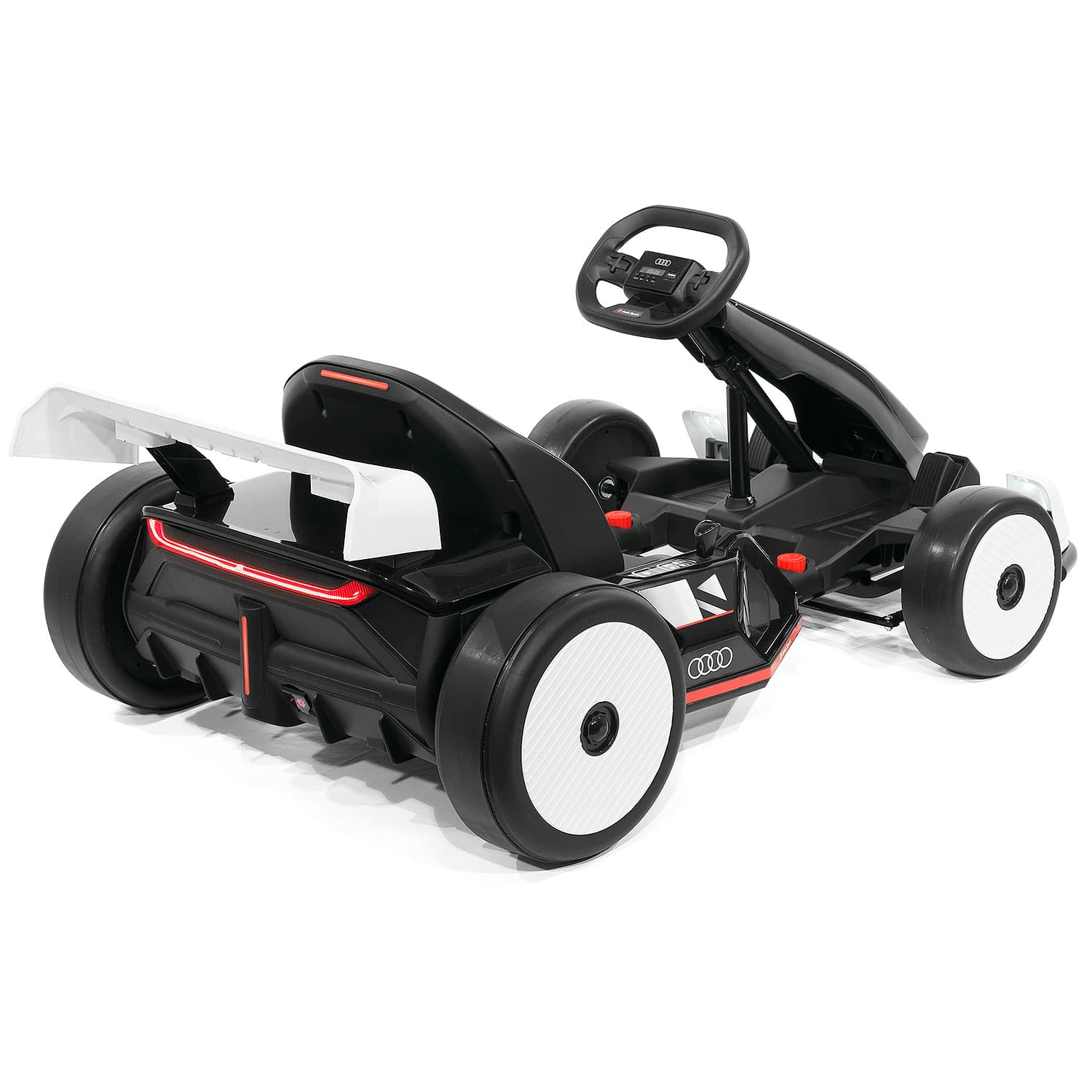 Audi Sport 24V Big Kids Drifting Ride-On Go Kart | White