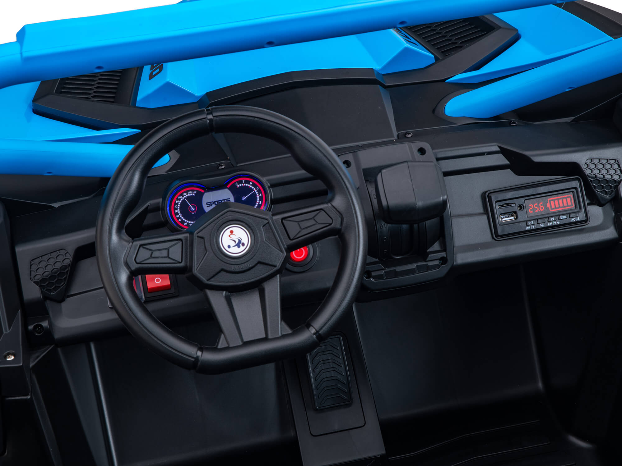 Moderno Kids Ridington MAX-R 24V Kids Ride-On UTV Buggy with R/C Parental Remote | Blue