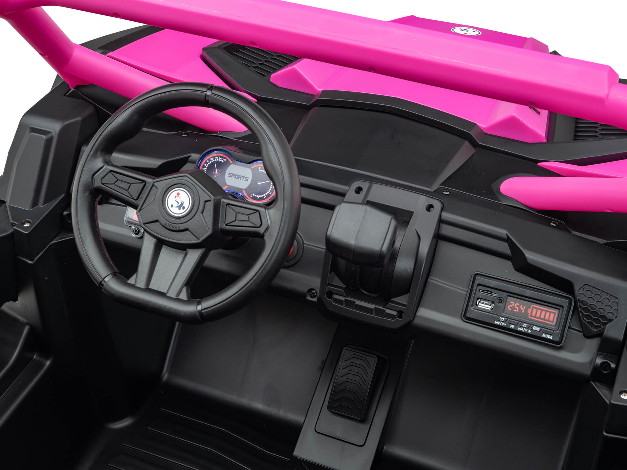 Moderno Kids Ridington MAX-R 24V Kids Ride-On UTV Buggy with R/C Parental Remote | Pink