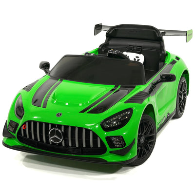 Mercedes AMG GT3 EVO 12V Kids Ride-On Car with R/C Parental Remote | Green