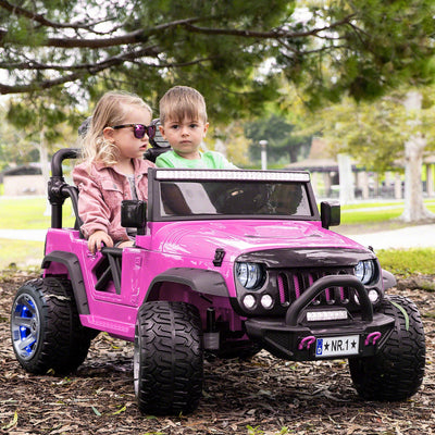 Trail Explorer 24V Kids Ride-On Car Truck with R/C Parental Remote | Pink