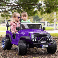 Moderno Kids Trail Explorer 24V Kids Ride-On Car Truck with R/C Parental Remote | Purple