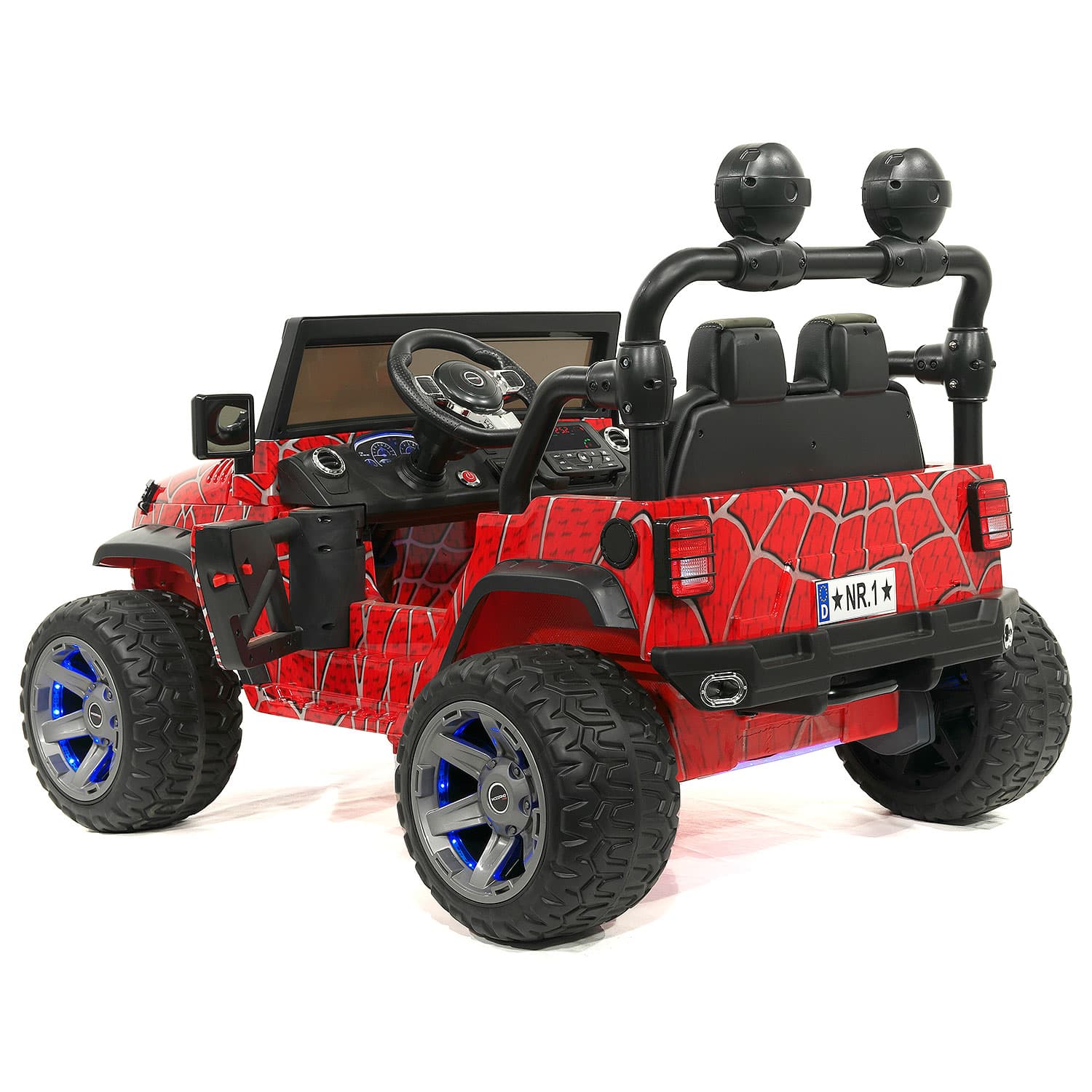 Moderno Kids Trail Explorer 24V Kids Ride-On Car Truck with R/C Parental Remote | Spider Red