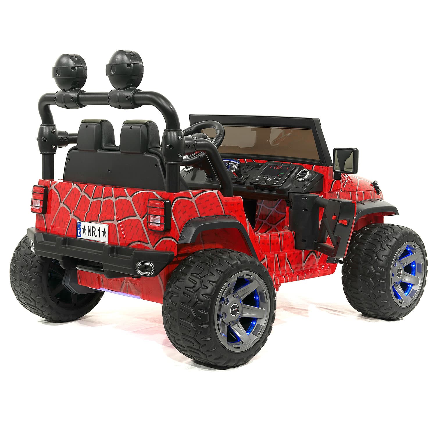 Moderno Kids Trail Explorer 24V Kids Ride-On Car Truck with R/C Parental Remote | Spider Red