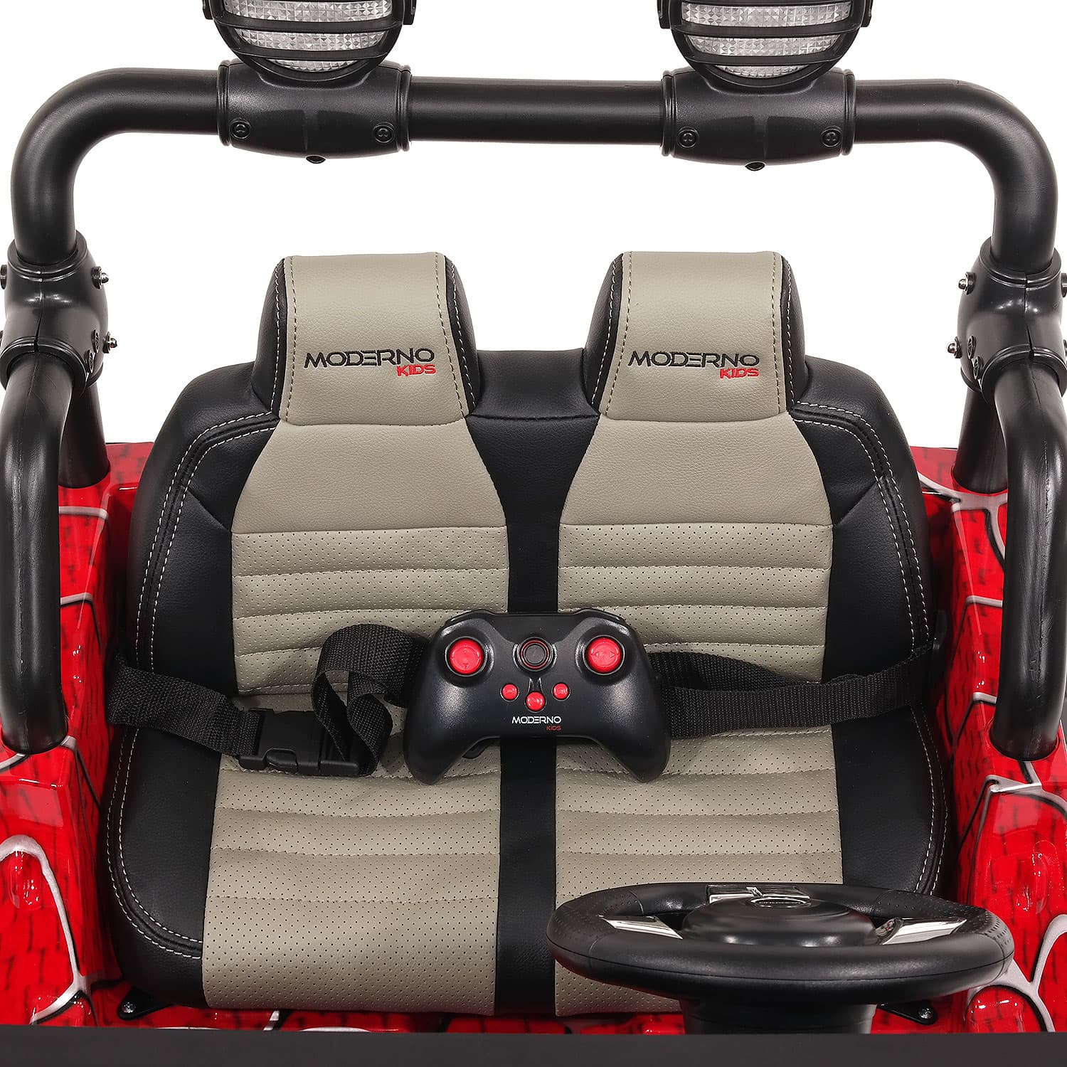 Moderno Kids Trail Explorer 24V Kids Ride-On Car Truck with R/C Parental Remote | Spider Red