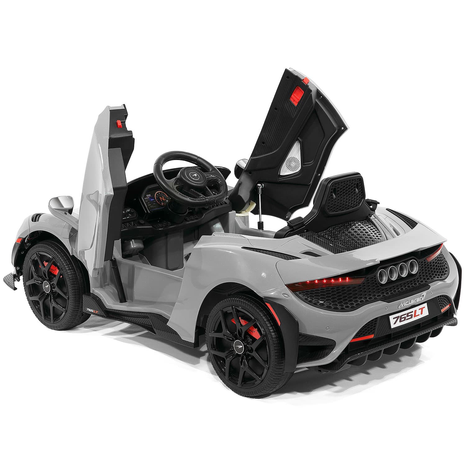 McLaren 765LT 12V Kids Ride-On Car with R/C Parental Remote | Gray