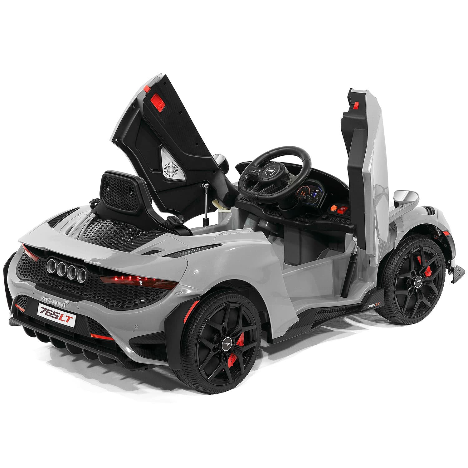 McLaren 765LT 12V Kids Ride-On Car with R/C Parental Remote | Gray