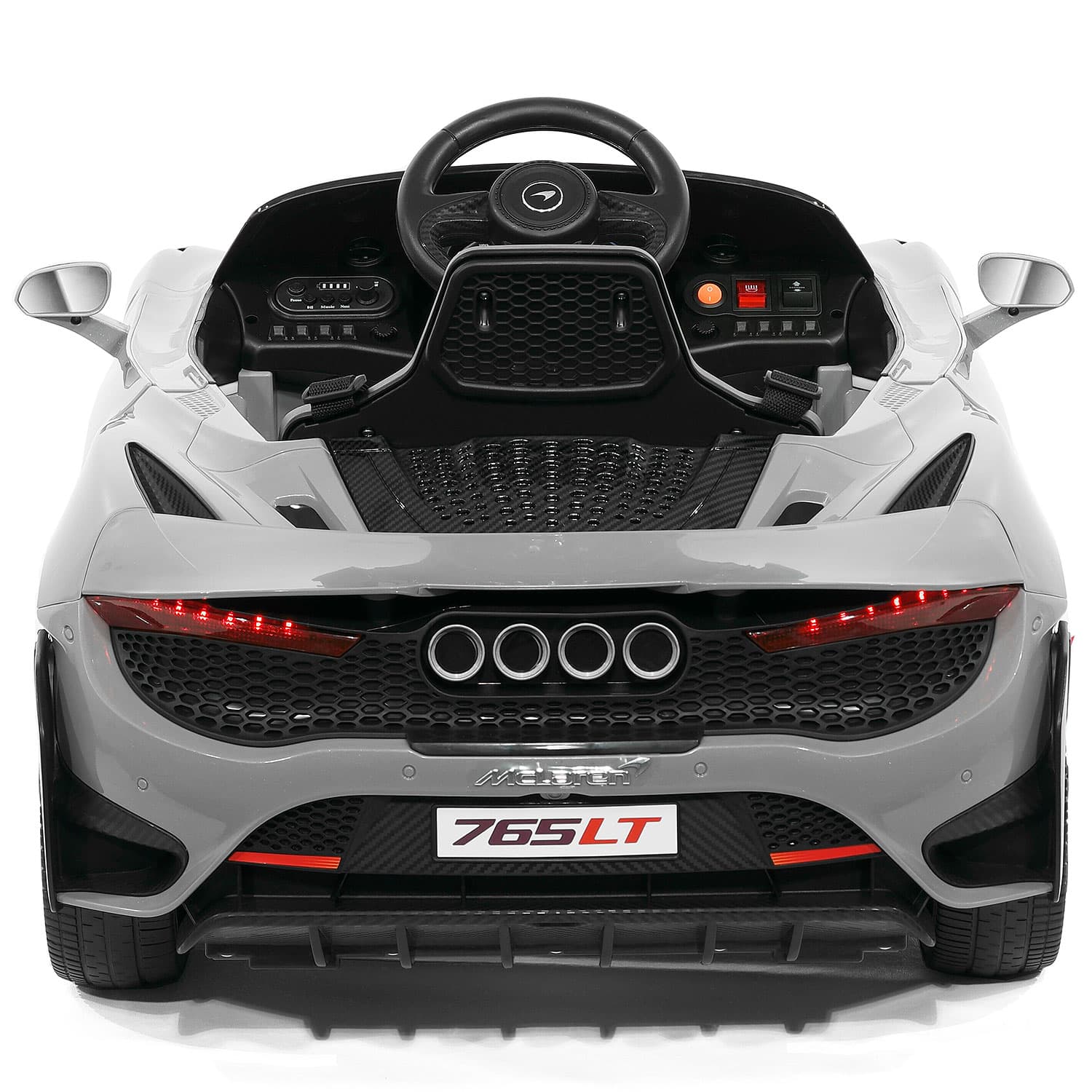 McLaren 765LT 12V Kids Ride-On Car with R/C Parental Remote | Gray