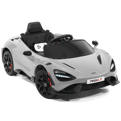 McLaren 765LT 12V Kids Ride-On Car with R/C Parental Remote | Gray