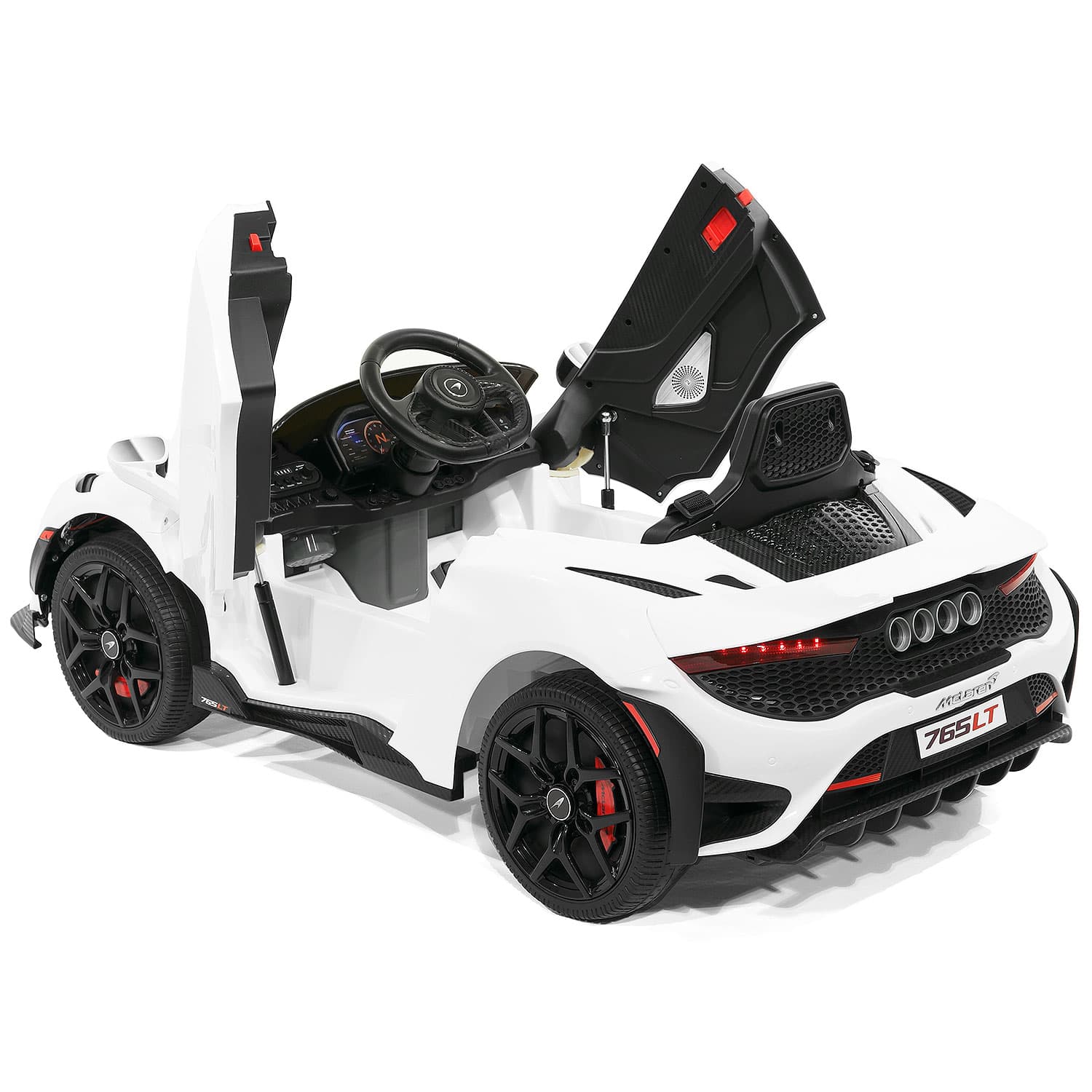 McLaren 765LT 12V Kids Ride-On Car with R/C Parental Remote | White