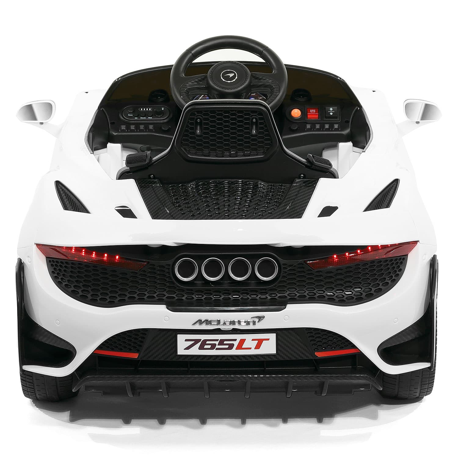 McLaren 765LT 12V Kids Ride-On Car with R/C Parental Remote | White