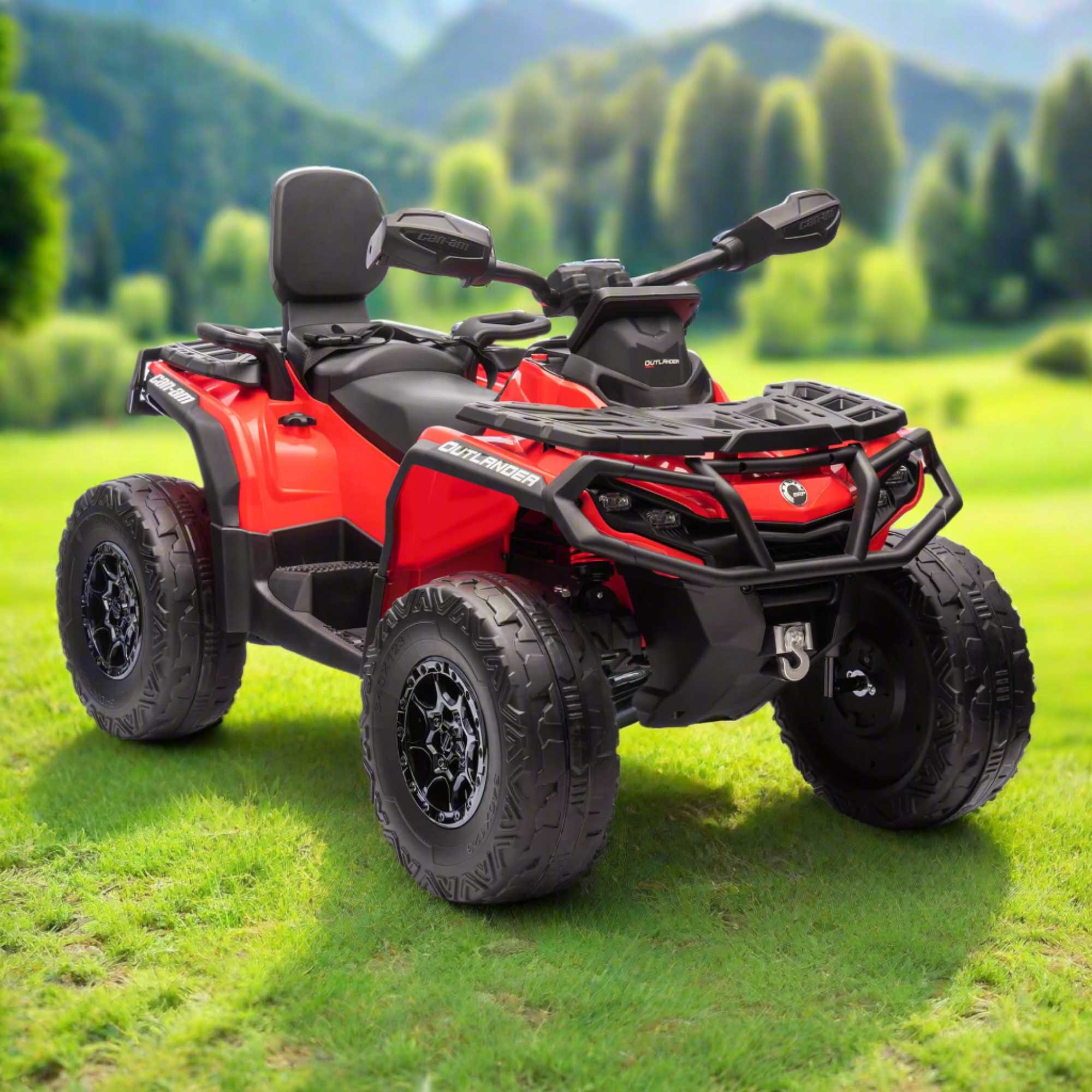Moderno Kids Can-Am Outlander 24V 4WD Kids Ride-On ATV Quad | Red